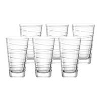 TRINKGLÄSER Vario Struttura transparent 280 ml 6er Set - Transparent, Glas (0.28L) - Leonardo Living