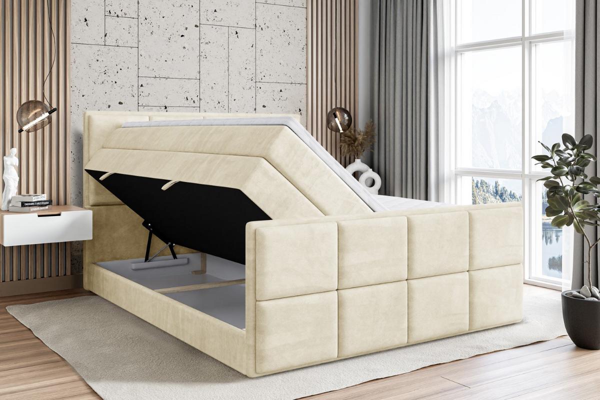 BOXSPRINGBETT NOVA-Z KING - 120 x 200 - H3/H4 - Beige - Beige, Holzwerkstoff (120/200cm) - ALTDECOR