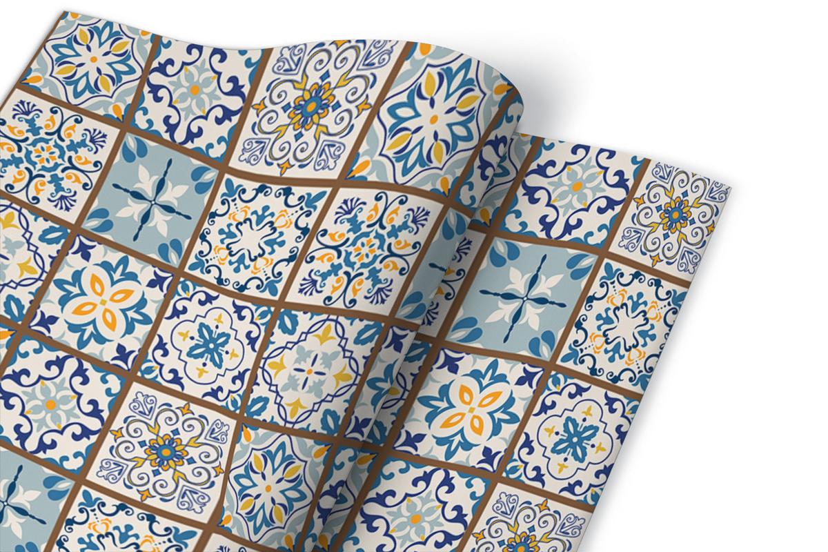 MÖBELAUFKLEBER 100x50 cm Griechisches Mosaik - Multicolor, Kunststoff (100/50/50cm) - TULUP