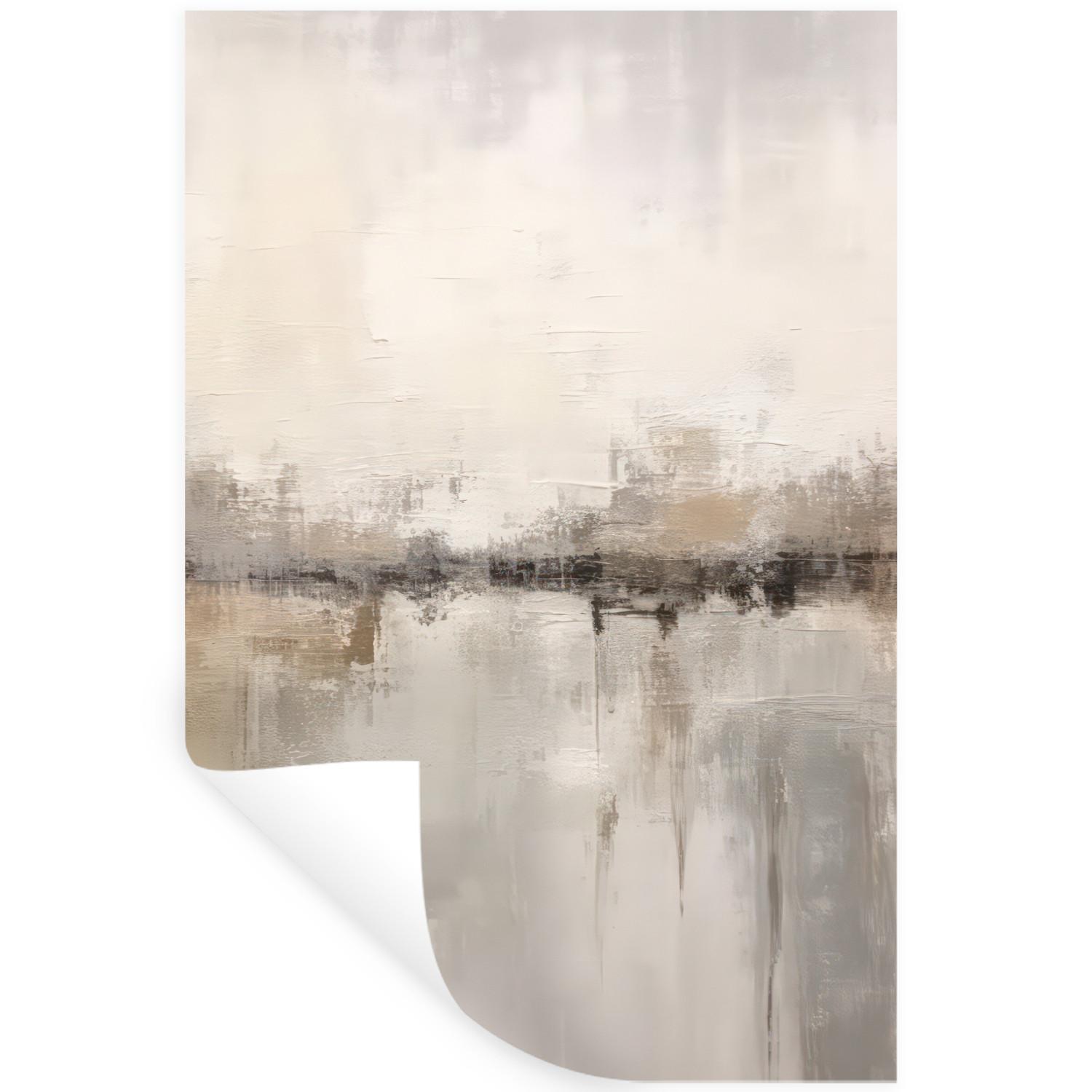 WANDTATTOO Moderne Kunst - Abstrakt - Beige Wandaufkleber 80x120 cm - Beige, Kunststoff (80/120/0.1cm) - MuchoWow