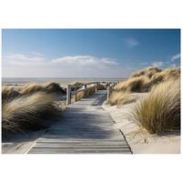 FOTOTAPETE Strand Meer Beige 200x140 cm - Multicolor, Papier (200/140cm) - Wallarena
