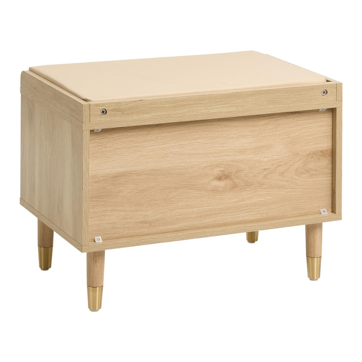SCHUHBANK Hellbraun Forster - Hellbraun, Holzwerkstoff (60/45/35cm) - Beliani