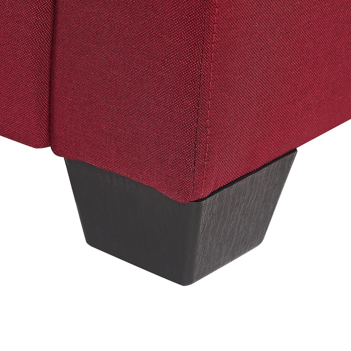 ECKSOFA Polsterbezug Dunkelrot Vikna - Dunkelrot, Textil (250/140cm) - Beliani