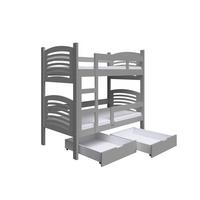 ETAGENBETT OHANA mit Bettkasten 75x160 cm Hellgrau - Hellgrau, Holz (75/160cm) - MASSENO