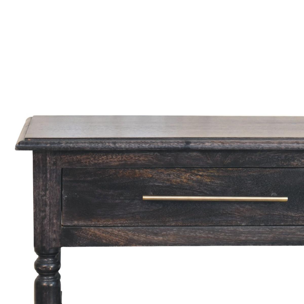 BEISTELLTISCH mit Carbon-Esche-Finish, 1 Schublade, 2 offene Ablagen, dunkelbraun. - Dunkelbraun, Holz (35/60/70cm) - Artisan Furniture