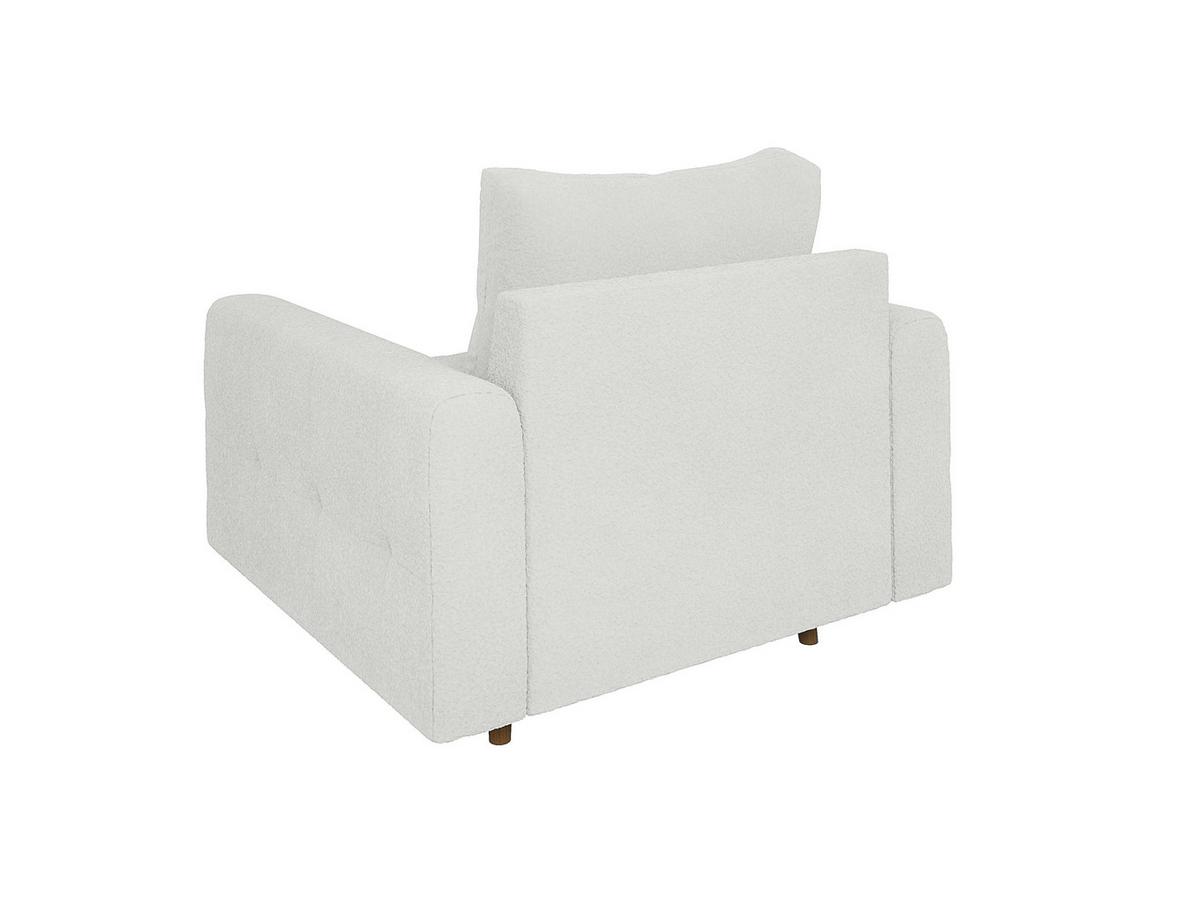 SESSEL Henrik Weiß Boucle - Weiß/Braun, Holz/Textil (97/81/93cm) - S-Style Möbel
