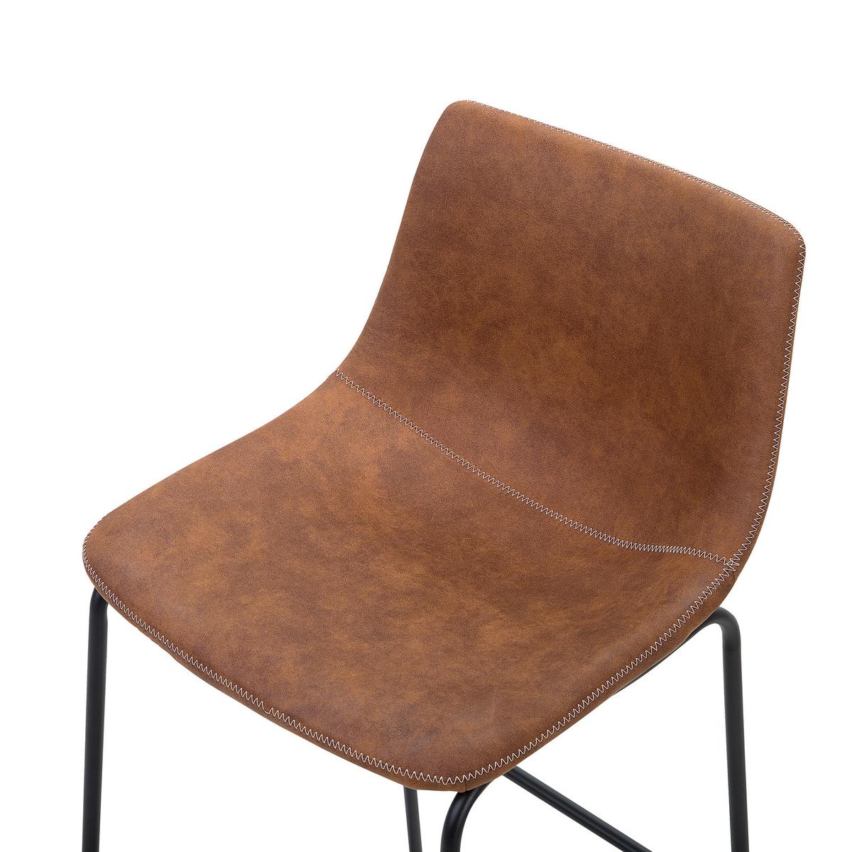 BARSTUHL 2er-Set Polsterbezug Braun Franks - Braun, Textil/Metall (46/99/46cm) - Beliani