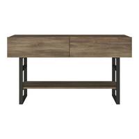 KONSOLENTISCH Lappeenranta - Dunkelbraun/Schwarz, Holzwerkstoff/Metall (43/139/76cm) - [en.casa]