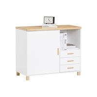 KOMMODE Weiß-Natur - Weiß/Naturfarben, Holz/Holzwerkstoff (90/75/45cm) - SoBuy