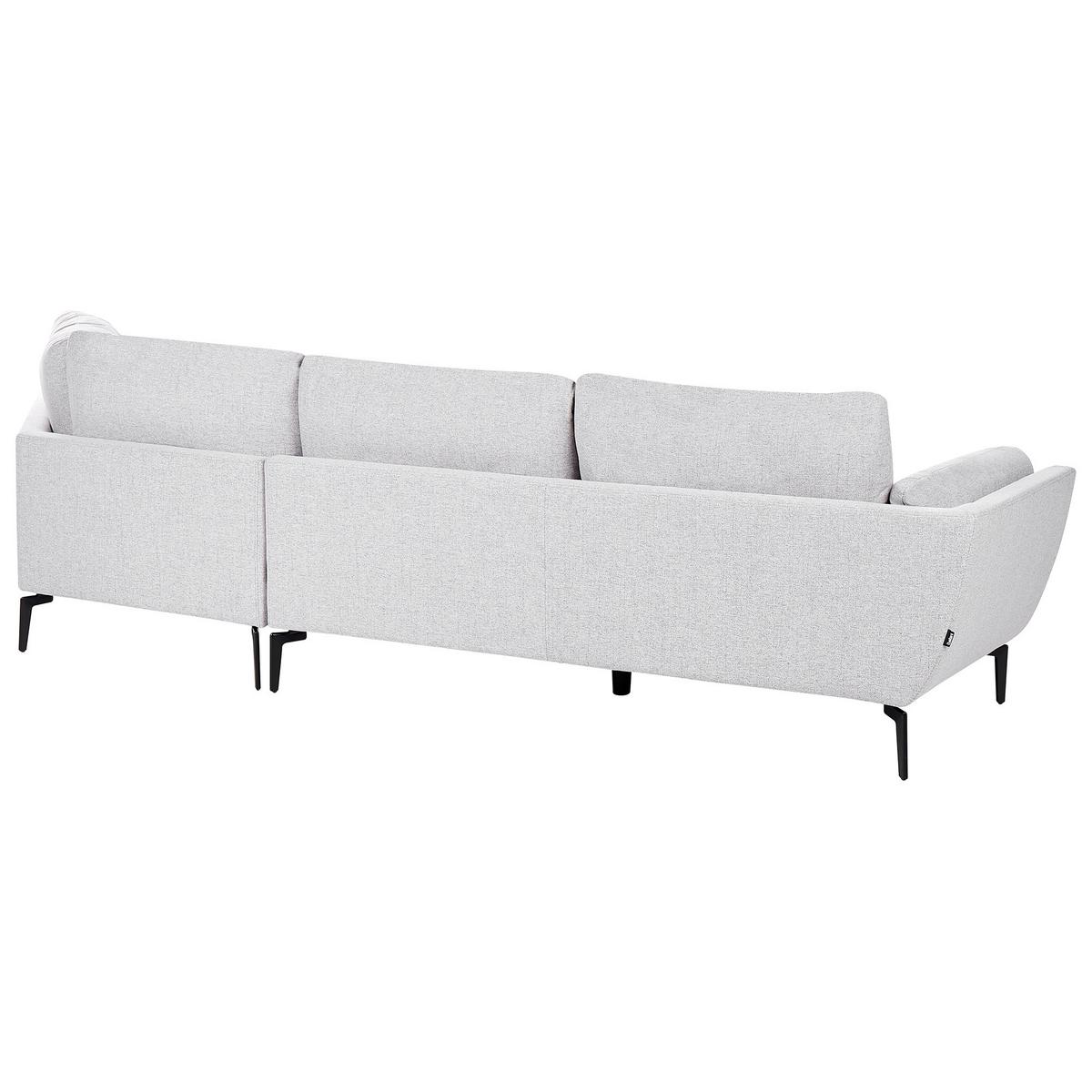 3-SITZER-SOFA Stoff Hellgrau Kansseli - Hellgrau, Textil (341/70/115cm) - Beliani