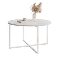 COUCHTISCH BESARO 75/47 cm runden, Weiß - Weiß, Metall (75/75/47cm) - Idohome