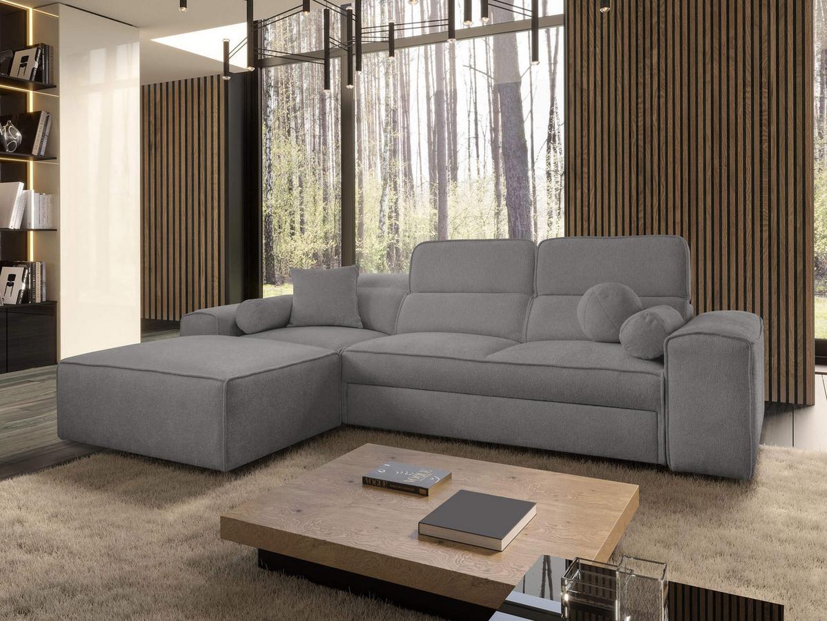 ECKSCHLAFSOFA Vito I, Seite: Links - Dunkelgrau, Holz/Textil (276/187cm) - MIRJAN24