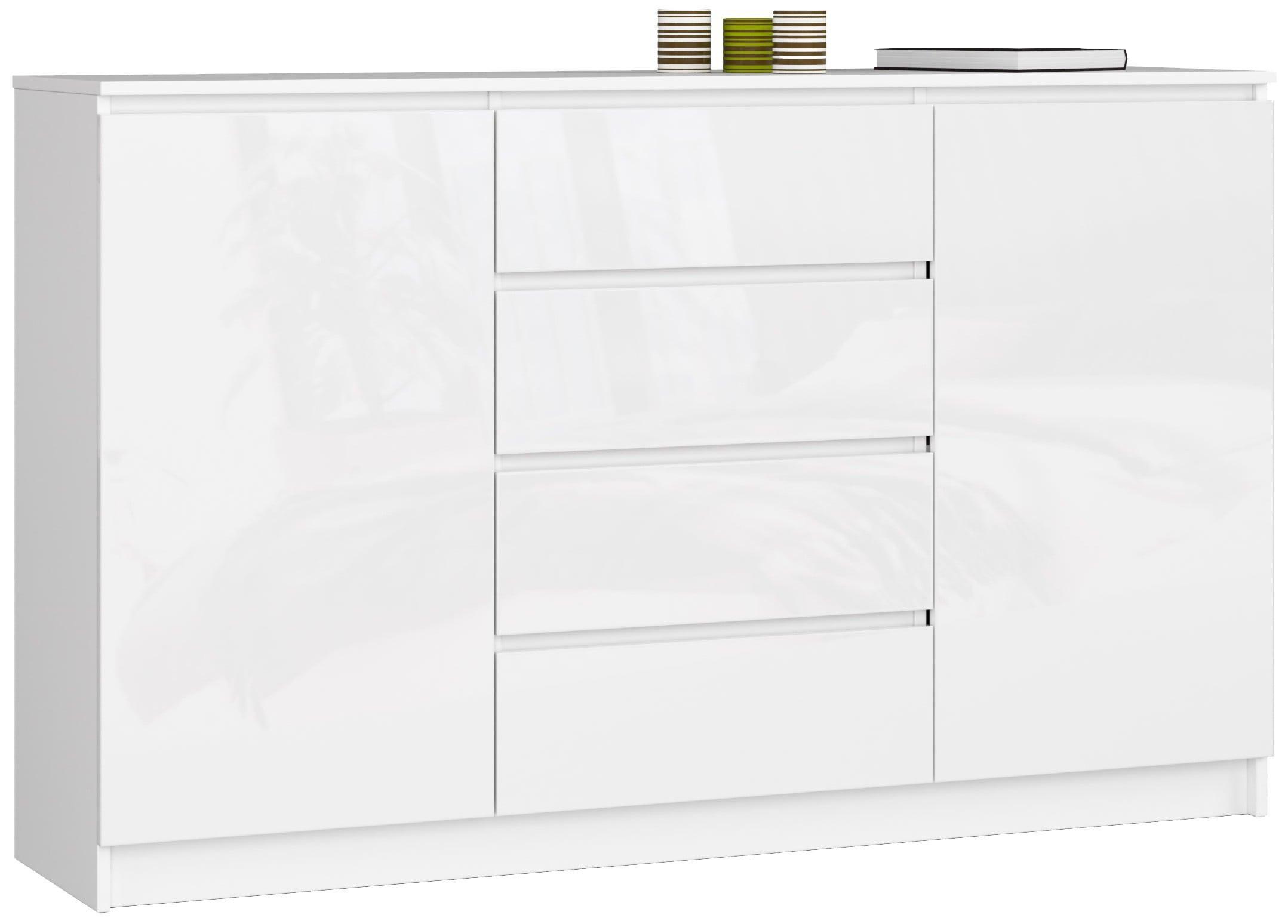 KOMMODE Weiß, Weiß Glanz 99/160/40 - Weiß, Holzwerkstoff (160/99/40cm) - RAUMHIRSCH FURNITURE