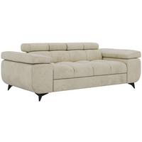 2-SITZER SOFA NIDELLO - Beige Velvet - Beige/Schwarz, Textil/Metall (194/70/97cm) - MKS