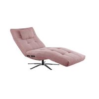 RELAXLIEGE LETICIA Pink Cord Drehbar (360°), Relaxfunktion - Schwarz/Rosa, Textil/Metall (82/115/156cm) - KAWOLA