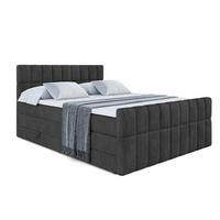 BOXSPRINGBETT MIAMI-Z KING - 140x200 - H3/H4 - Schwarz - Schwarz, Holzwerkstoff (140/200cm) - ALTDECOR