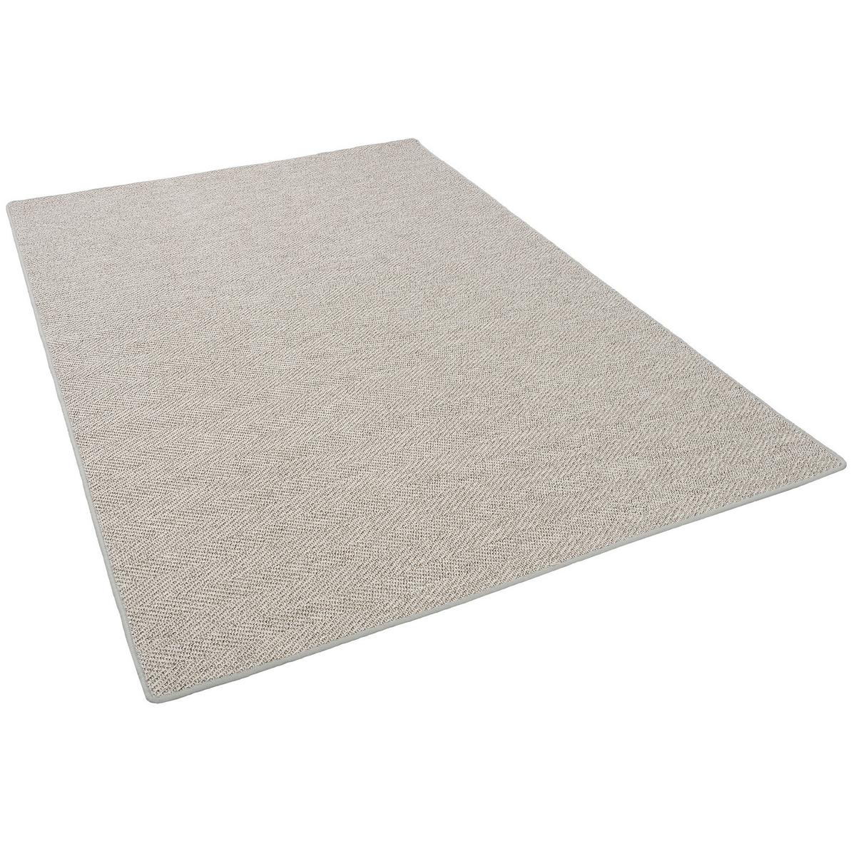 SISAL-OPTIK DESIGNER FLACHGEWEBE TEPPICH PURE MELIERT - Hellgrau, Textil (80/160cm) - Snapstyle