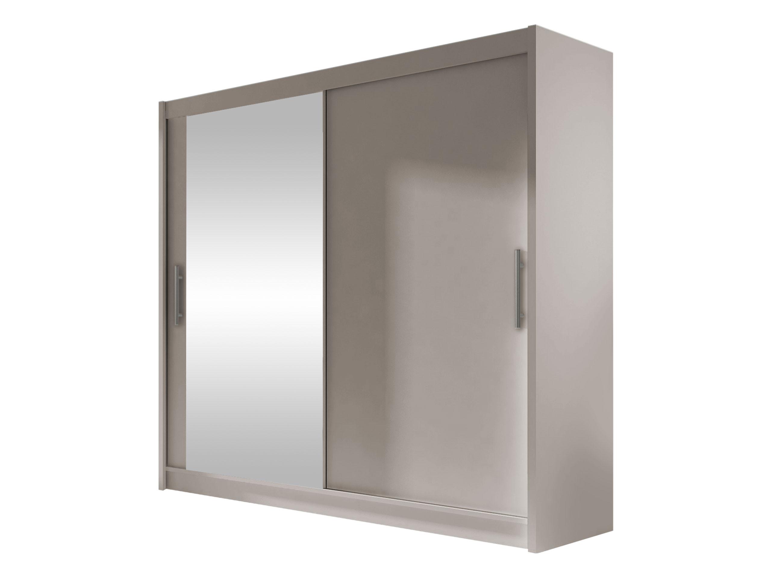 KLEIDERSCHRANK London VI - Kaschmir/Silberfarben, Holzwerkstoff/Kunststoff (180/215/58cm) - MIRJAN24