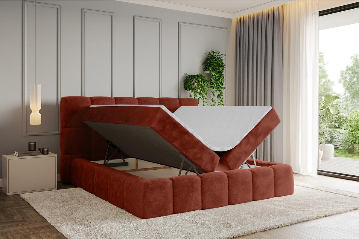 BOXBETT - AURI-H4 - 200x200 Terrakotta Lapitt - Terracotta, Holzwerkstoff (200/200cm) - ALTDECOR