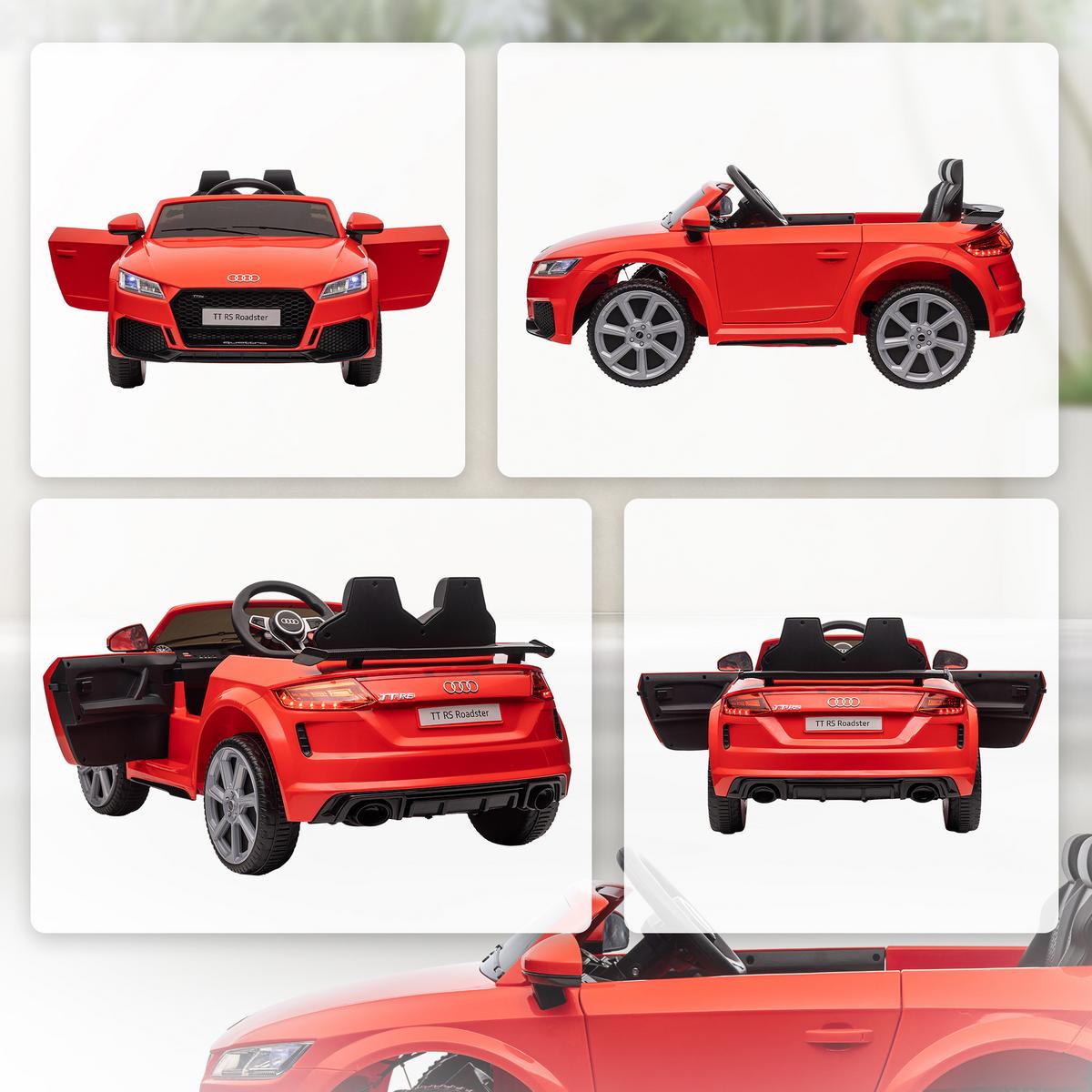 KINDERFAHRZEUG Fernbedienung Elektroauto MP3 3–5 Jahre Kunststoff Rot - Rot, Metall (102/60/44cm) - HOMCOM