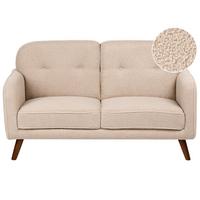 2-SITZER-SOFA Bouclé Beige Ettrum - Beige/Braun, Textil (149/87/84cm) - Beliani