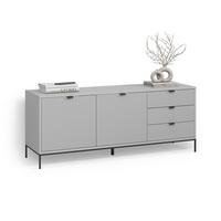 LOWBOARD Aterno Grau 150 x 60 cm mit 3 Schubladen, 2 Türen - Grau, Holzwerkstoff (150/60/42cm) - Livinity®