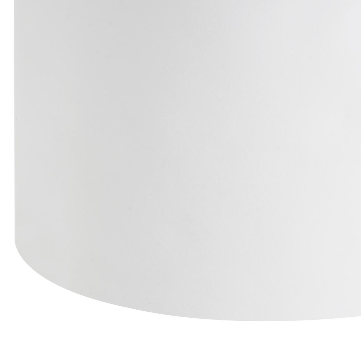 BEISTELLTISCH 43/58 cm Cremeweiß Arsoli - Weiß, Keramik (43/58/50cm) - Beliani
