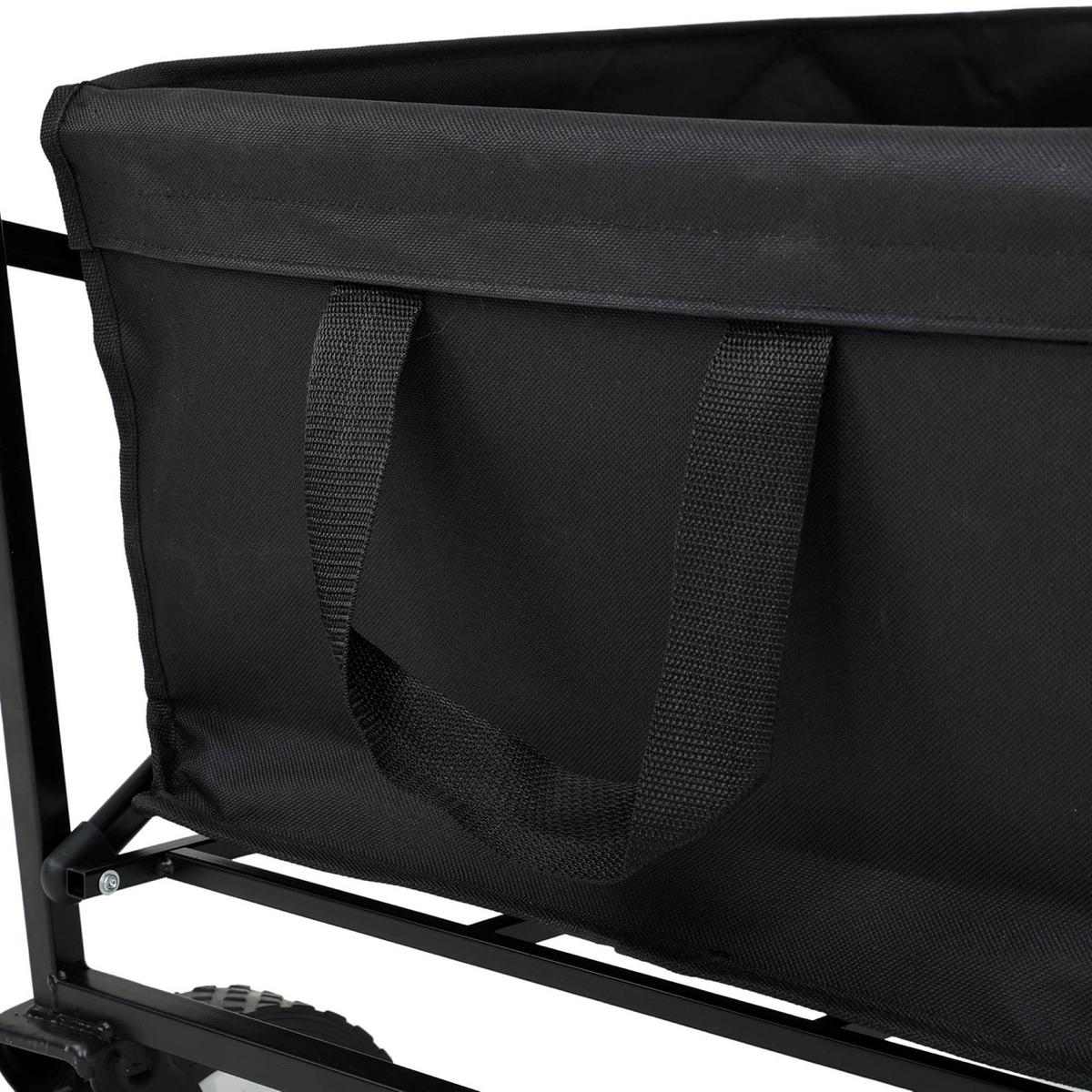 BOLLERWAGEN Faltbar, Strandwagen mit 110 kg Tragkraft - Schwarz, Textil (50/59/50cm) - RAUMHIRSCH FURNITURE