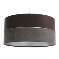 HÄNGELEUCHTE Silber 50/25 cm - Silberfarben/Braun, Kunststoff (50/0.8/25cm) - ONZENO