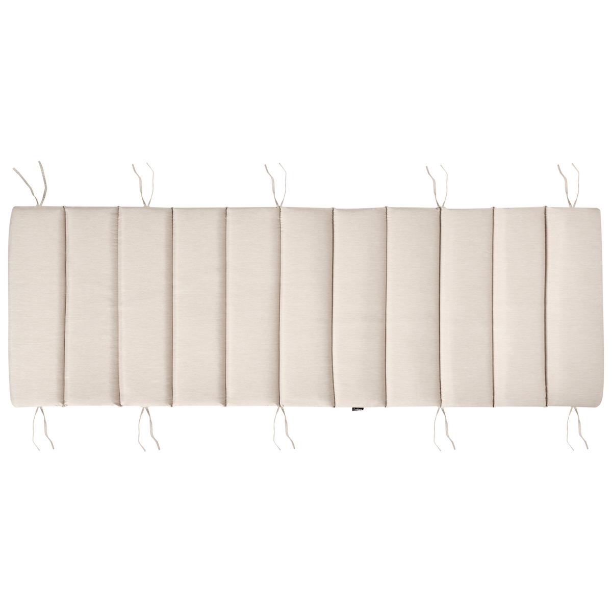 LIEGENAUFLAGE Hellbeige 60/180 cm Brescia Premium - Beige, Textil (180/5/60cm) - Beliani