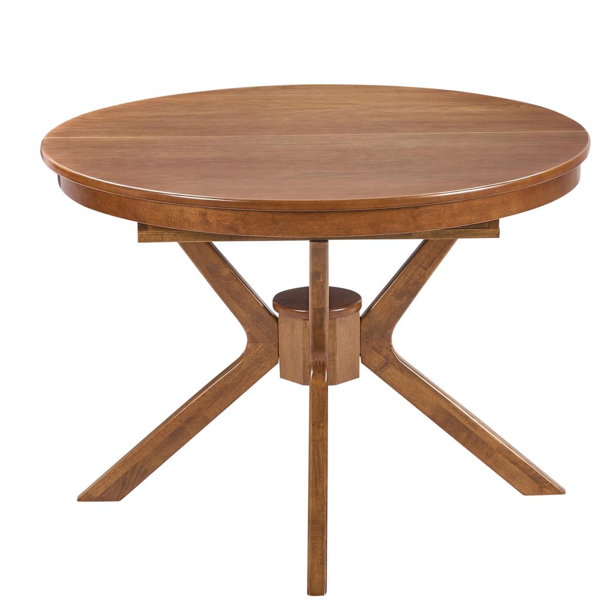 ESSTISCH ausziehbar Dunkle Eiche 107-137/107 cm Tymis - Braun, Holzwerkstoff (107/107/76cm) - Beliani