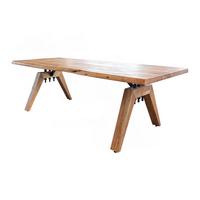 ESSTISCH MIT BAUMKANTE WOODY Braun Akazie - Schwarz/Braun, Akazienholz/Holz (100/240/78cm) - KAWOLA