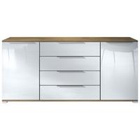 SIDEBOARD Linio Weiß Hochglanz - Weiß Hochglanz, Holzwerkstoff (166.5/75.5/35cm) - Vladon