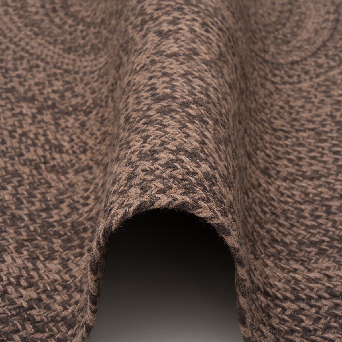 NATURFASER TEPPICH HANDGEFERTIGT JUTE KAYA RUND - Braun, Textil (120/120cm) - Pergamon