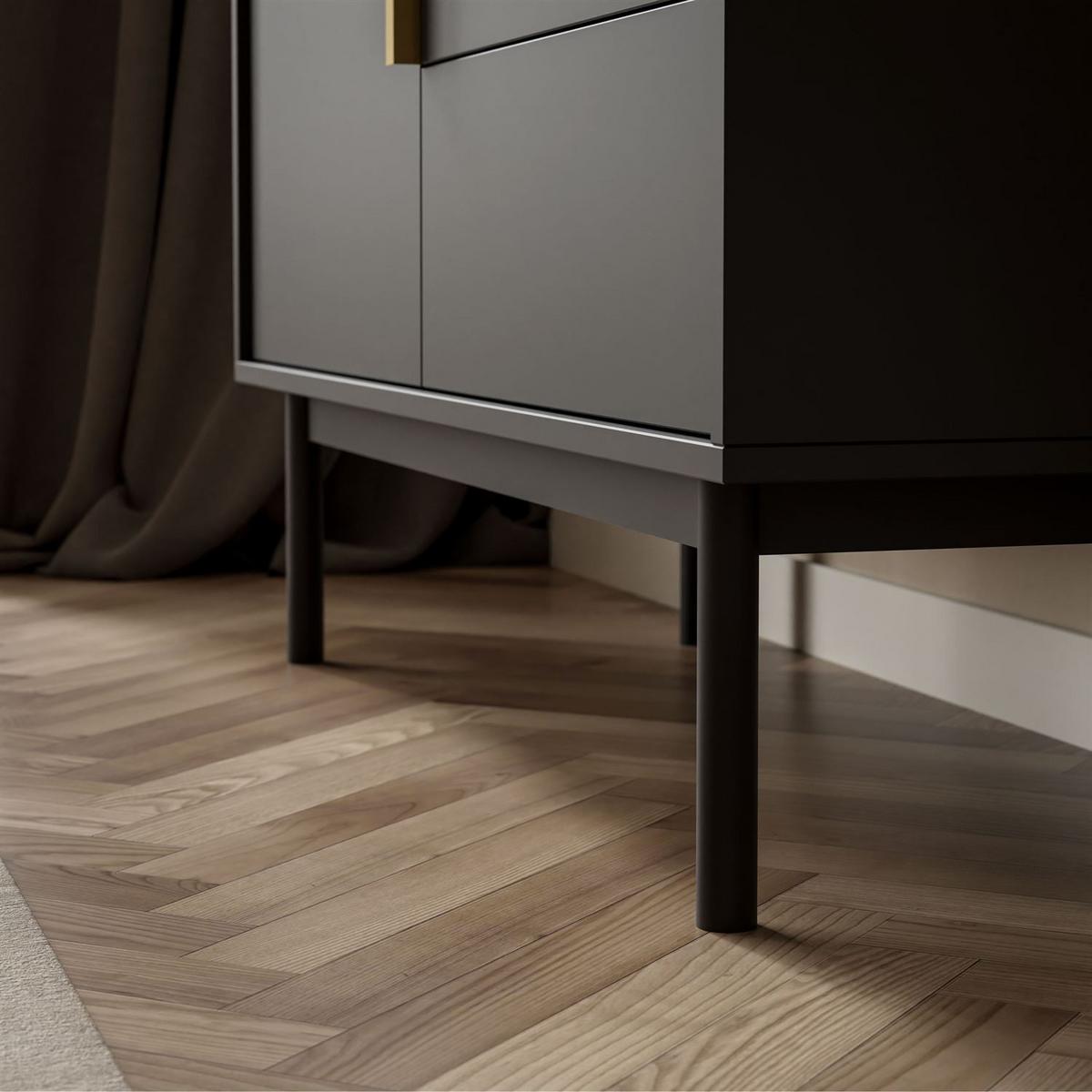 KOMMODE MIRACLE 1D3S mit Schubladen eintrürig Schwarz - Schwarz, Holzwerkstoff (104/82/39cm) - Lookway
