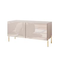 TV-SCHRANK COLGANTE 100 Kaschmir Hochglanz, ohne LED, Gerade goldene Füßen - Kaschmir/Goldfarben, Holzwerkstoff (100/50/40cm) - Lookway