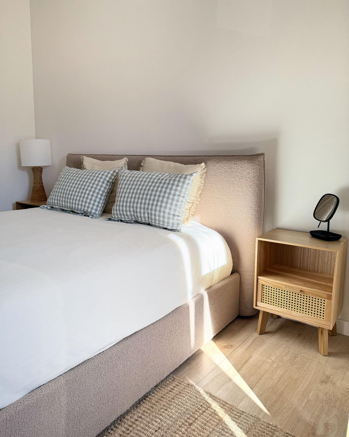 BETT mit Stauraum 160/200 cm Taupe Lavaur - Taupe, Textil (160/200cm) - Beliani