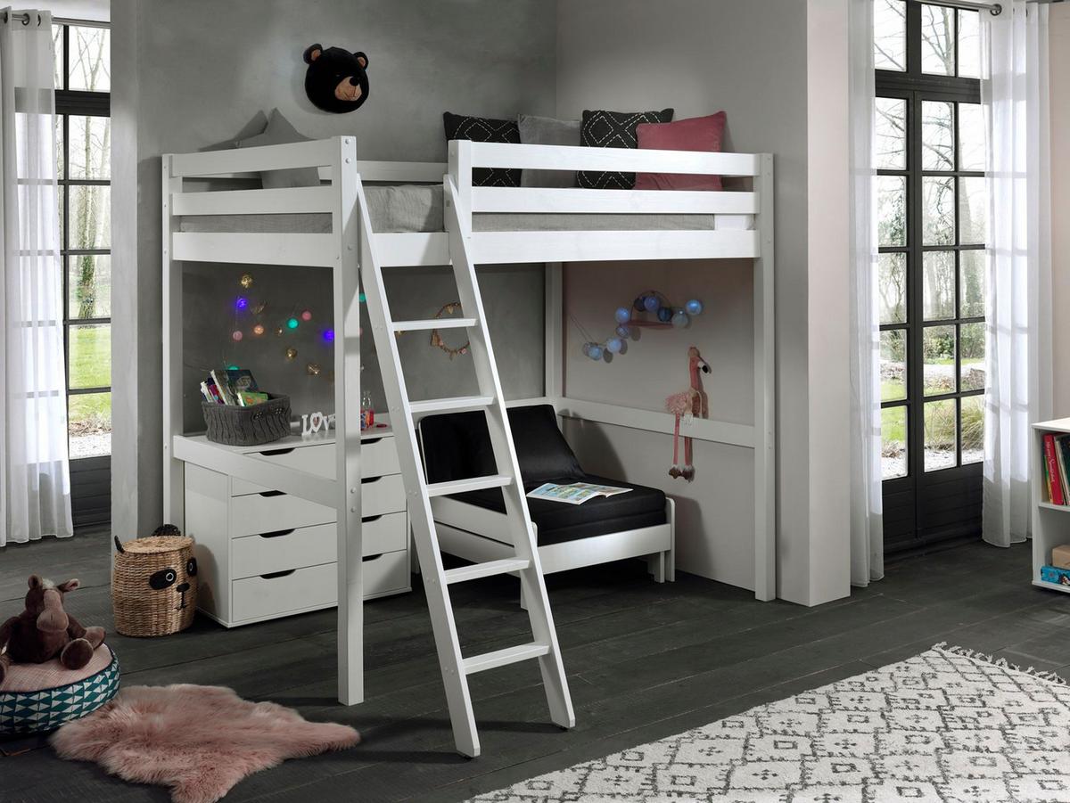 HOCHBETT Karolina 209x190x215 aus Massivholz+MDF in Weiß - Weiß, Holz (140/200cm) - 58aufmkessel