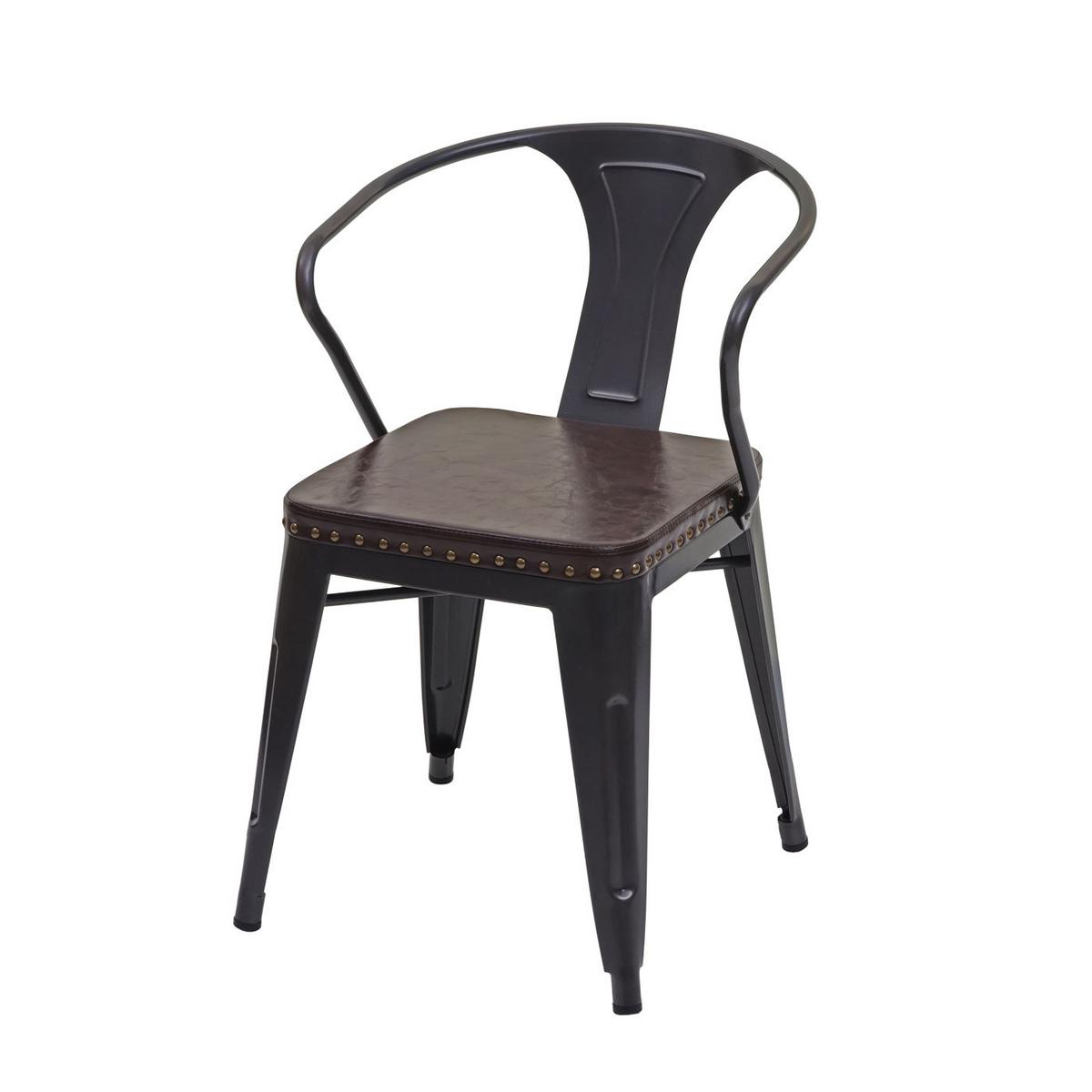 ESSZIMMERSTUHL H10D Braun 4er-Set - Braun, Metall (46/115/54cm) - MCW