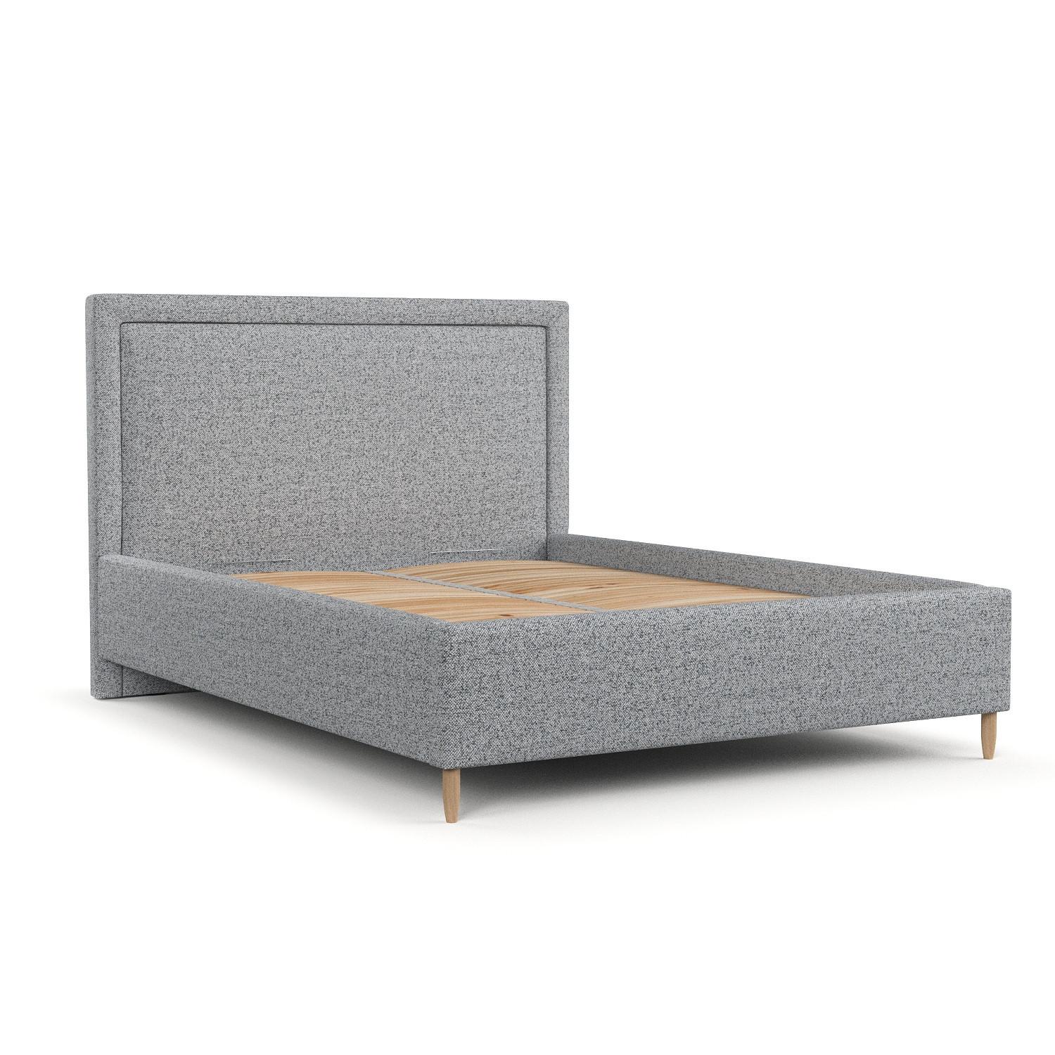 POLSTERBETT Vega 180/200 cm Grau im Riva Stoff - Naturfarben/Grau, Holz/Holzwerkstoff (180/200cm) - AltaBeds