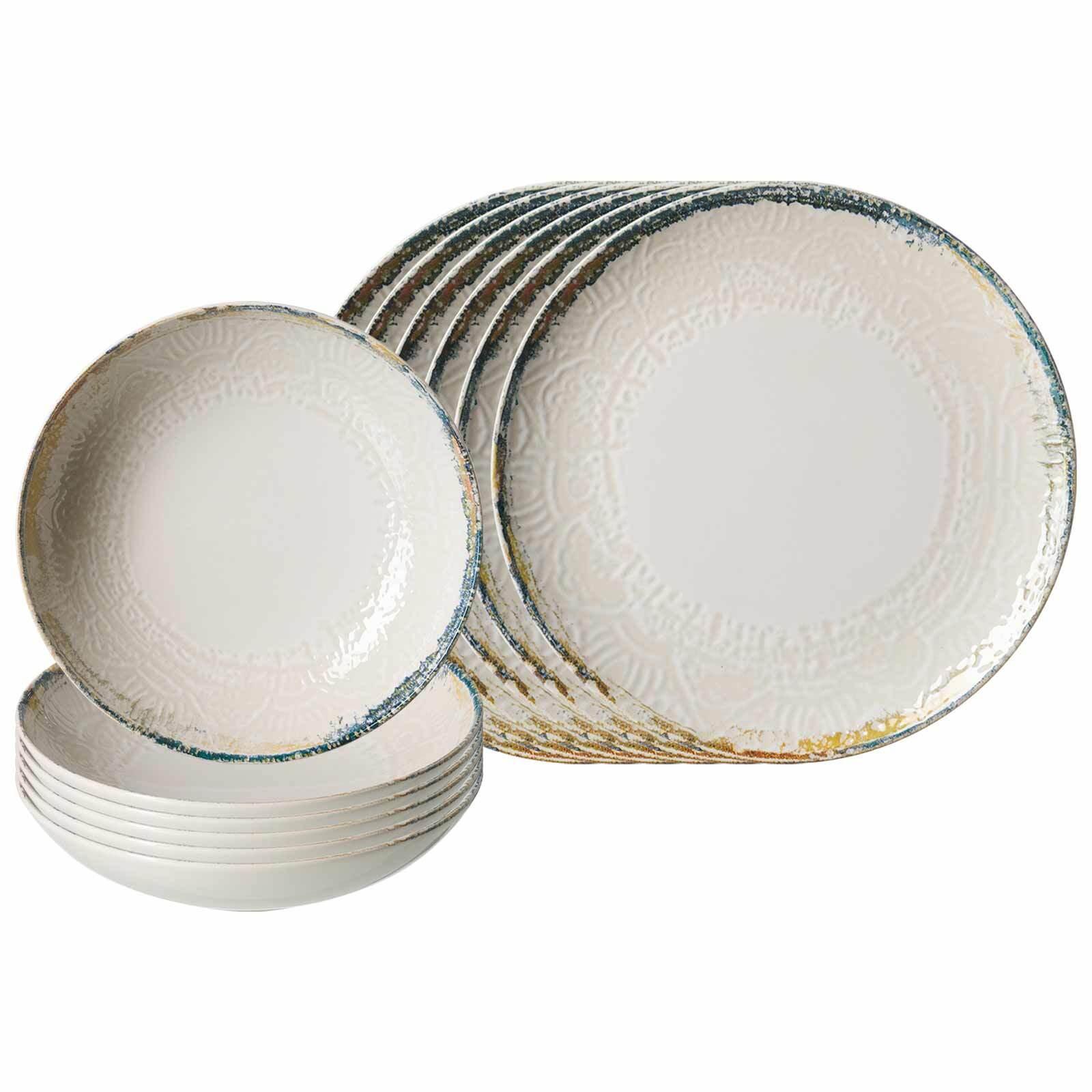 TAFELSERVICE Alfonso beige 12-tlg. - Beige, Keramik (2/2/2cm) - Ritzenhoff Breker