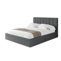 POLSTERBETT mit Bettkasten und Lattenrost, Bett mit Matratze H3/H4 - STERA 160x200 Dunkelgrau - Graphitfarben, Holzwerkstoff/Textil (160/200cm) - ALTDECOR