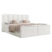 BOXBETT Softi 1 Boucle - H3 - Creme/Schwarz, Holz/Holzwerkstoff (160/200cm) - MIRJAN24