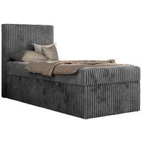 JUGENDBETT TILIO 90/200 - Grau - H3 - Links Seite - Grau, Textil (90/200cm) - MKS