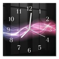 WANDUHR aus Glas 30x30 cm - Abstrakte Linien - Lila, Glas (30/30/0.4cm) - TULUP