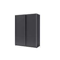SCHWEBETÜRENSCHRANK ELRON 180,6/198,5/62cm 2-türig Graphitfarben - Graphitfarben, Holzwerkstoff (180.6/198.5/62cm) - MASSENO