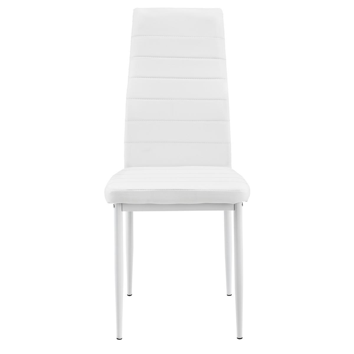 ESSZIMMERSTUHL Lidköping 2er Set - Weiß, Leder (43/96/52cm) - [en.casa]