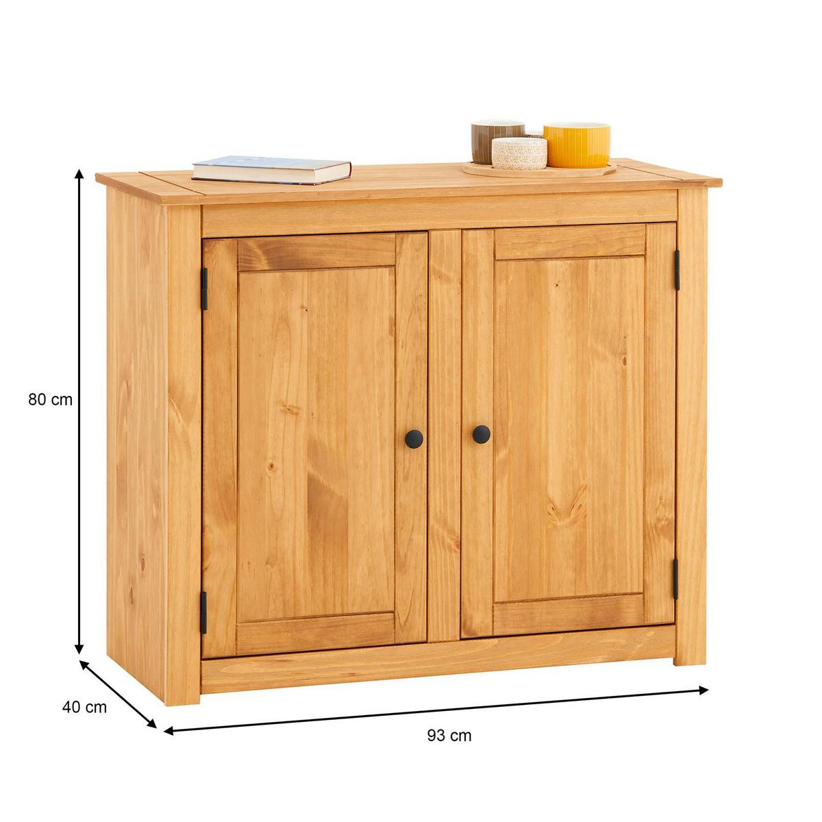 KOMMODE CANCUN gebeizt/gewachst - Kieferfarben, Holz (93/80/40cm) - CARO-Möbel