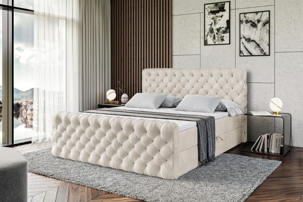 BOXBETT BOXI8-Z - 140x200 cm - H3 - Ecru - Ecru, Holzwerkstoff (140/200cm) - ALTDECOR