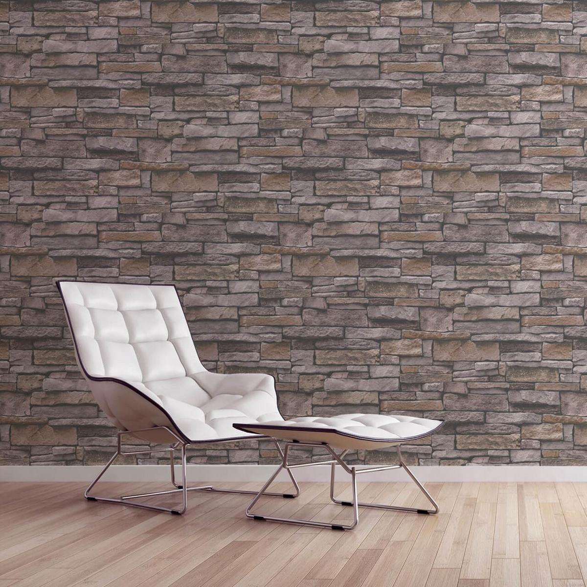 VLIESTAPETE Grau 53/1005 cm - Braun, Textil (53/1cm) - KUNSTLOFT